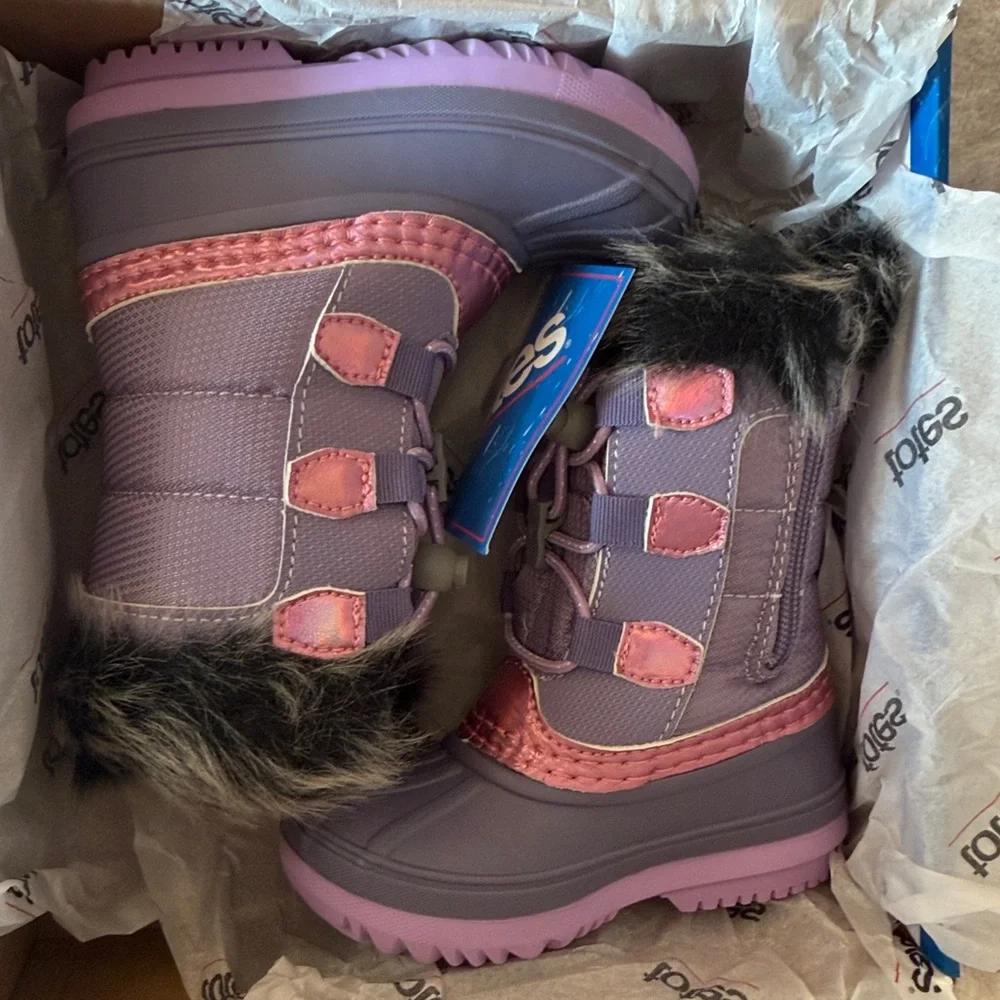 ✨$28✨Totes•Girls’ Lil Kerri Toddler Winter Boots | Lilac | 6T